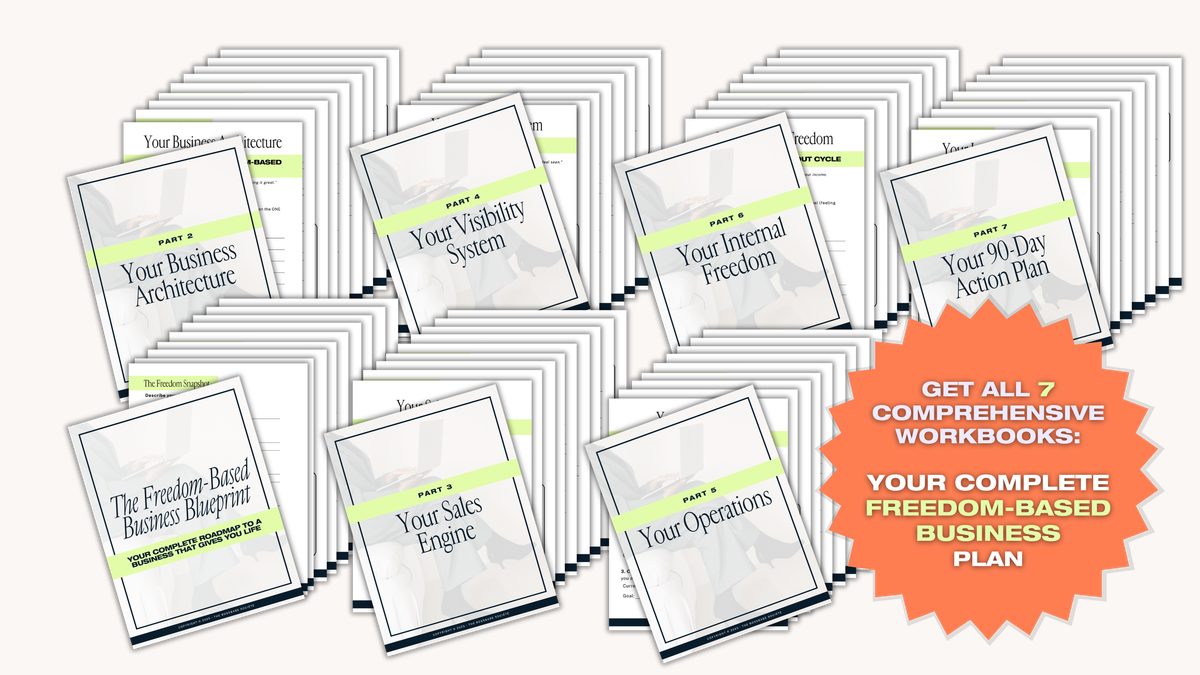 The Freedom-Based Business Bundle — video trainings, worksheets, dashboard, and revenue calculator